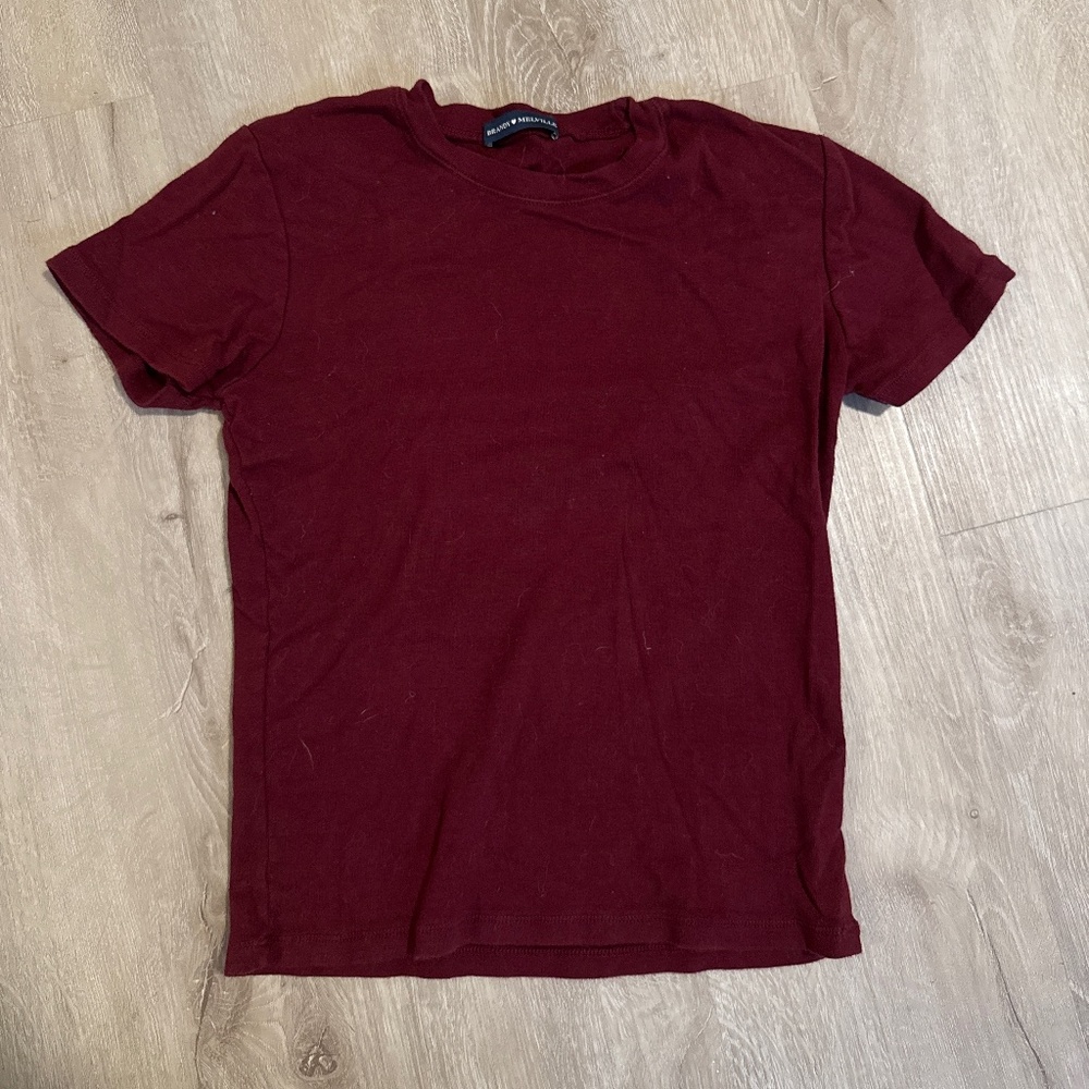 Brandy Melville Maroon T-Shirt